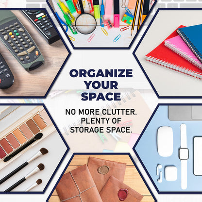 Acrylic Desk Organizer for Office Supplies and Desk Accessories, 12.5” x 5.5” x 4” and 5mm Acrylic Valet to Organize Documents, Files, Mail, Paper Clips, Sticky Notes, Tablet, Other Storage (Clear)
