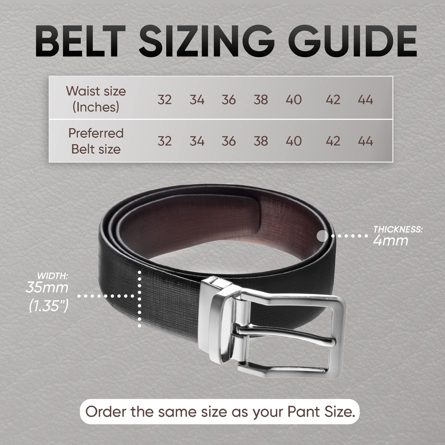 Prospero Comfort - Reversible Belts for Men, Italian Top-Grain Leather Belt for Men, 2-Toned Men’s Belts, Men’s Belt for Casual Wear, 35mm Dress Belt, Criss Cross Brown and Black Belt Men’s Size 40