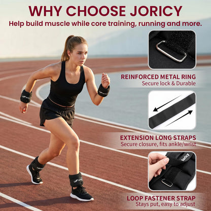 Adjustable Ankle Weights for Women Men 1/2/3/4/5/6/8/10/12/20 LBS 1 Pair Wrist Leg Arm Weights with Removable Weight, Strength Training Weight for Jogging, Walking, Running, Fitness (black, 3lbs Pair (1.5lb Each Weight))