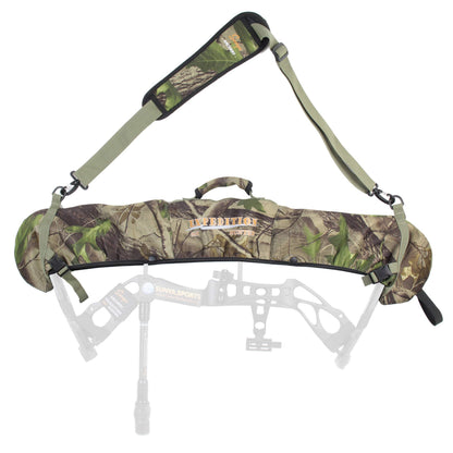 SUNYA Neoprene Compound Bow Sling, Silent Hunting or Fast Movement 2 Carrying Modes Switchable. Removable & Adjustable Shoulder Strap. Camouflage Fabric.