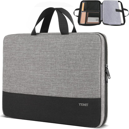 Ytonet 14 Inch Laptop Case, Water Resistant Laptop Sleeve Cover Computer Carrying Bag Compatible with 14 inch MacBook Air, MacBook Pro, HP, Lenovo, Dell, Asus, Acer, and Chromebook Notebooks, Grey