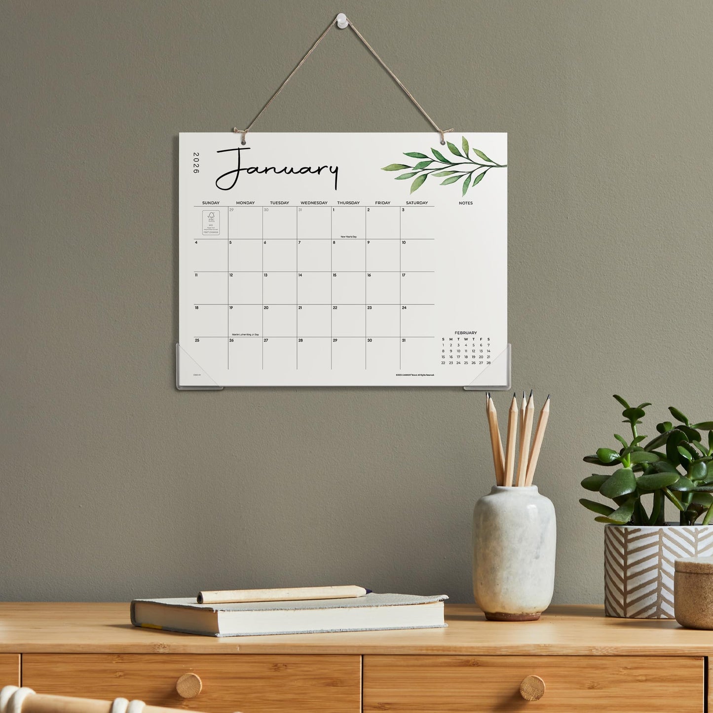 Cabbrix Desk Calendar 2026, Aesthetic Desk Pad Calendar January 2026 to June 2027, The Perfect Desktop/Wall Calendar 15"x12" for Easy Organizing Your Life