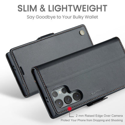 SINIANL Samsung Galaxy S24 Ultra Wallet Case with RFID Blocking, Samsung S24 Ultra Case Wallet for Women Men Card Holder Magnetic Clasp Kickstand Leather Book Folio Case for Galaxy S24 Ultra Black
