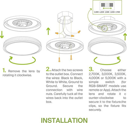 ASD 20 Inch LED Flush Mount Ceiling Light Fixture for Bedroom, 42W 2474LM 5CCT 2700K-5000K, Triac Dimmable Lights, Dining, Living Room, Kitchen Lamps, Modern Home Lighting Fixtures, Nickel, ETL