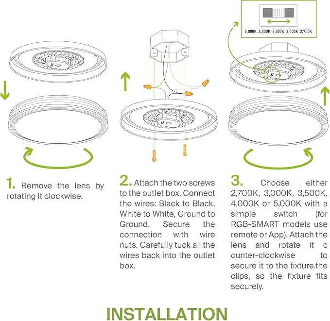 ASD 18 Inch LED Flush Mount Ceiling Light Fixture for Bedroom, 35W 1992LM 5CCT 2700K-5000K, Triac Dimmable Lights, Dining, Living Room, Kitchen Lamps, Modern Home Lighting Fixtures, Nickel, ETL