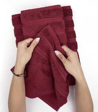 American Soft Linen Luxury 6 Piece Towel Set, 2 Bath Towels 2 Hand Towel 2