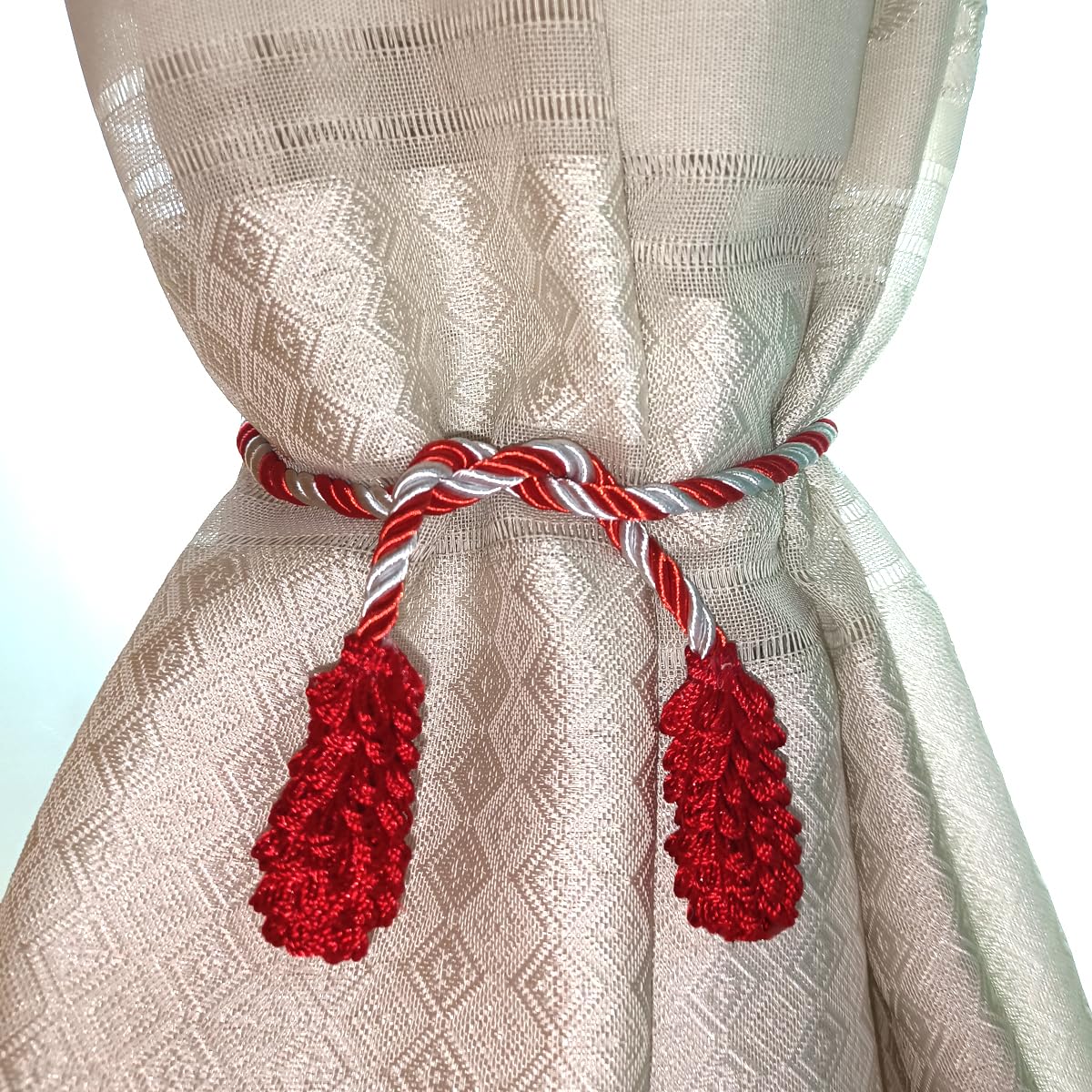 25Pcs Garland Ties for Valentines Day Flexible Decorative Twist Ties, Reusable and Knotted Wreath Tie for Christmas Craft Gift Wrapping (Red&White)