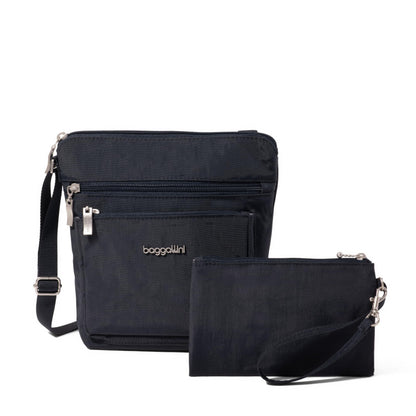Baggallini Pocket Crossbody Bags for Women 8x8 Small Lightweight Durable Water-resistant Travel Purse W/Rfid