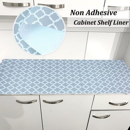 Shelf Liners for Kitchen Cabinets 12 Inch Wide X 20 Ft Non Adhesive Cabinet Drawer Liners Non Slip Waterproof Refrigerator kiners Strong Grip Pantry Shelves Bathroom Drawer Mat Cupboard Closet Liner