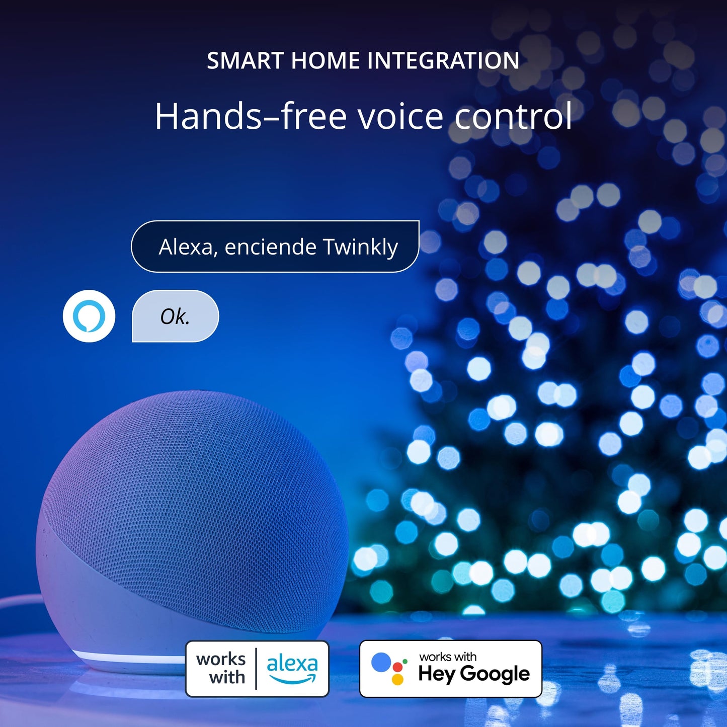 Twinkly Strings 100 LED RGB, LED Light String for in- and Outdoor, Smart LED Lights, Mappable LEDs, Compatible with Alexa and Google Home, IP44, Controlled by App, Green Wire, 8m