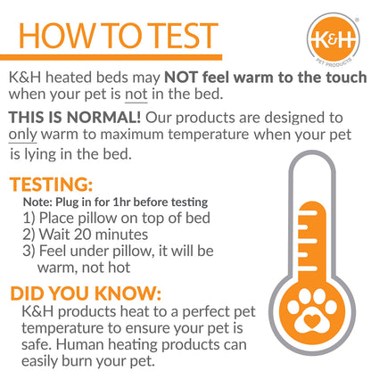 K&H Pet Products Heated Extreme Weather Outdoor Kitty Pad Petite, Waterproof Heated Cat Mat, Pet Warmer for Outside Feral Cat Houses, Indoor Outdoor Warming Pet Mat - Petite 12 X 9in Tan 25W