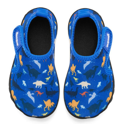 Racqua Toddler Boys Girls Water Shoes Slip-On Quick Dry Aqua Kids Shoes Barefoot Breathable Swim Lightweight Beach Shoes Toddler Blue Dinosaur 8