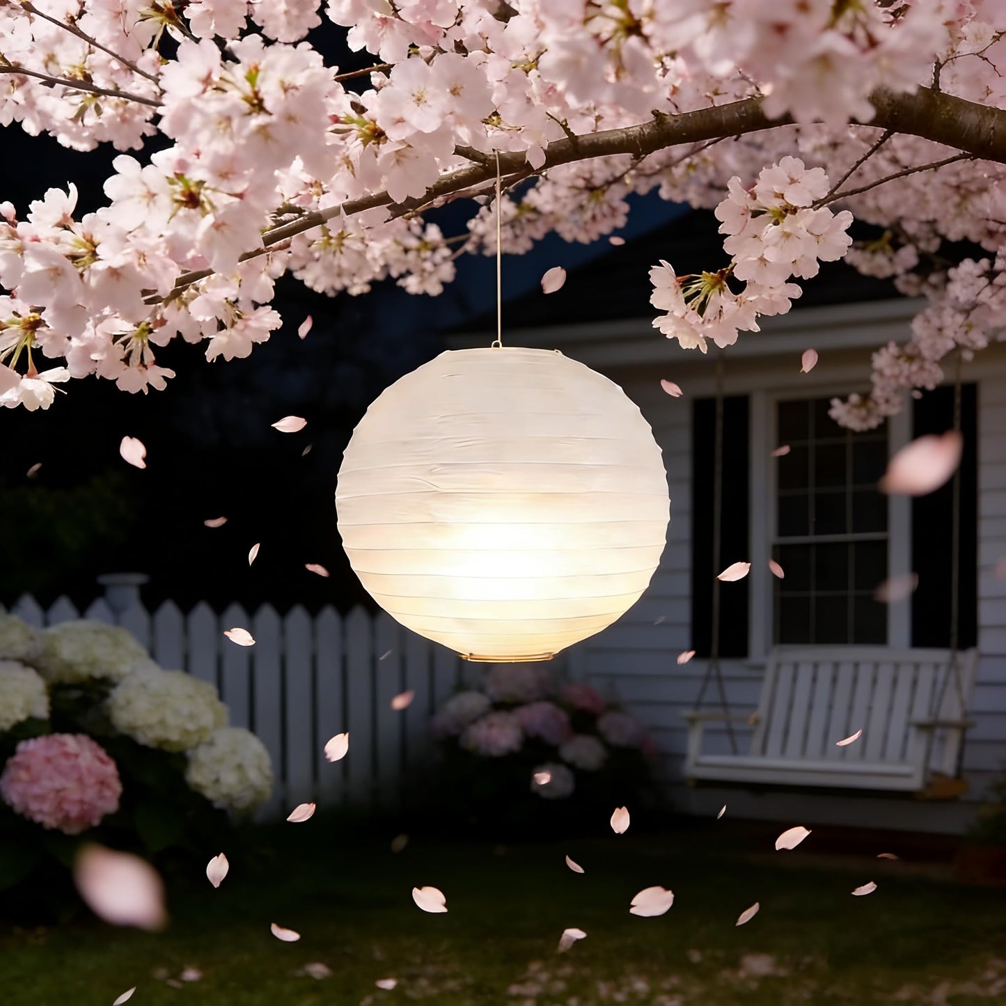 6Pcs Paper Lanterns White with LED Lights,12 in Round Lantern Hanging Paper Lanterns Lamp for Birthday, Wedding, Christmas, Bridal, Home Decor, Party Decoration