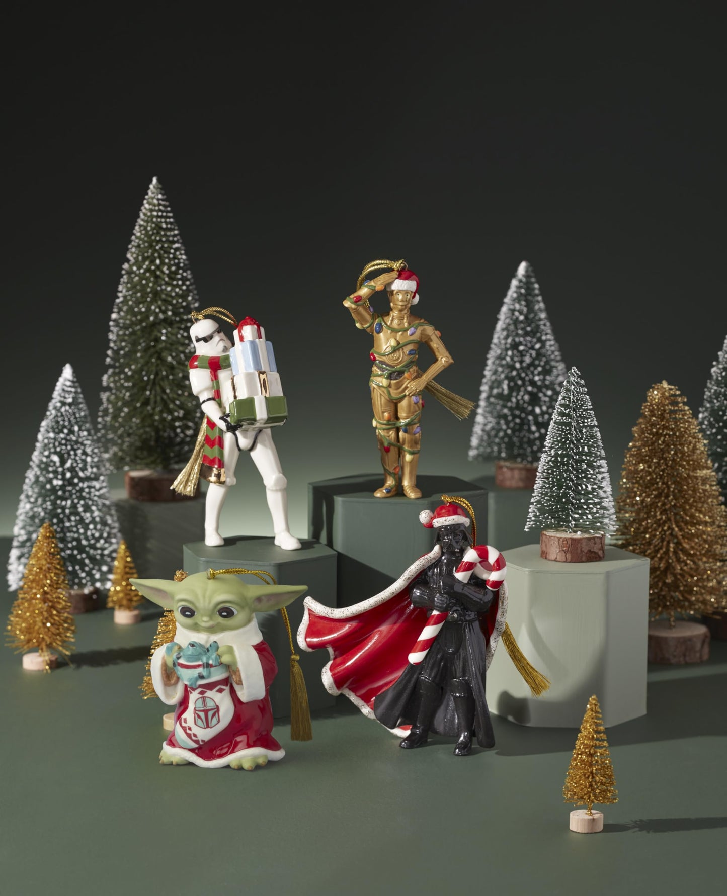 Lenox 897106 Holiday Grogu with Stocking Ornament, Christmas, Decorations