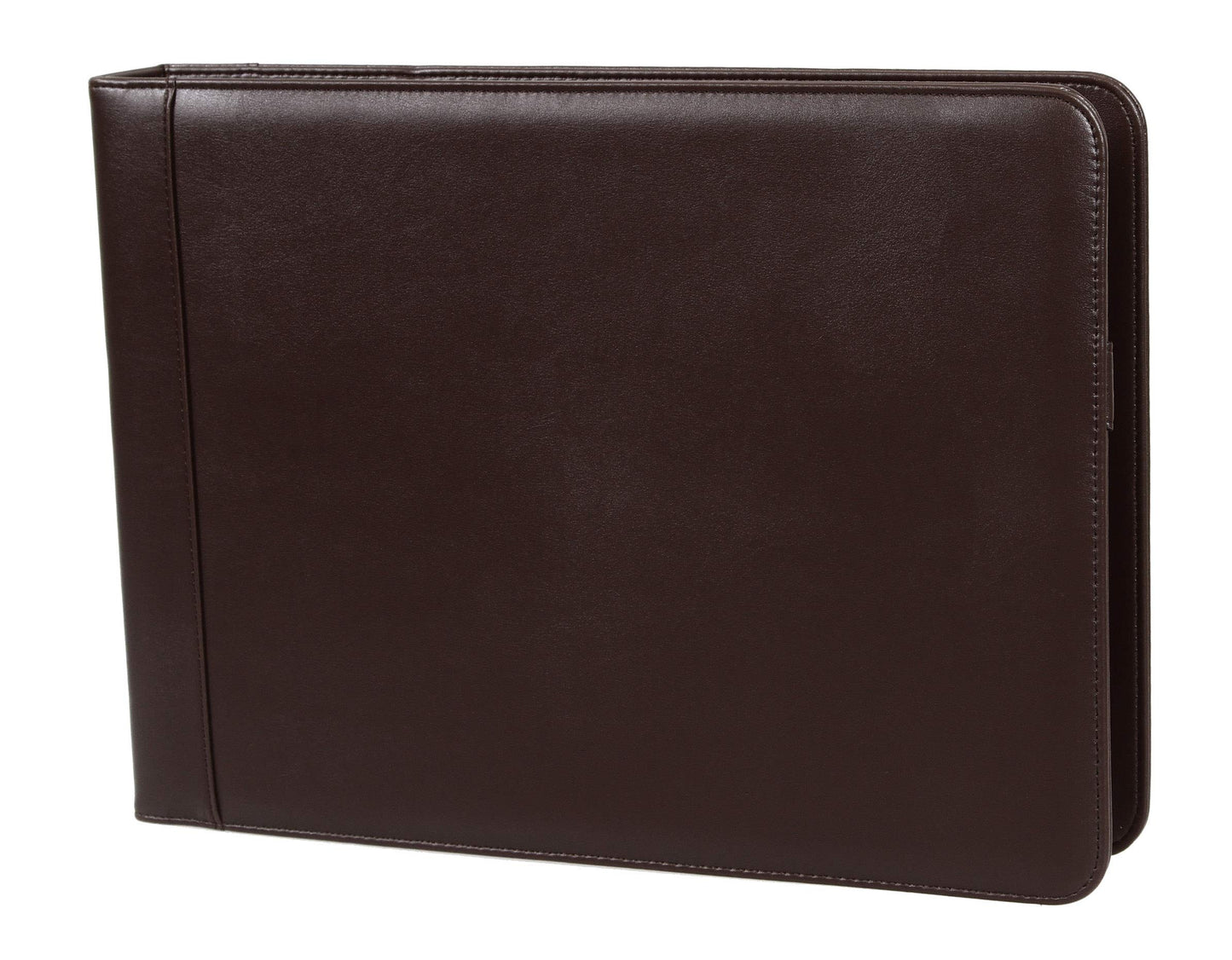 2Fold Business Check Binder 7 Ring for 3-Up Business Size Checks with Extra Business Card Case - PU Leather Deluxe 7 Ring Checkbook Binder Portfolio with 600 Check Capacity and Storage
