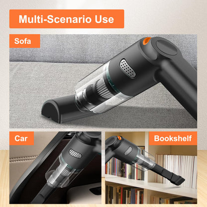 Mocessory Car Handheld Vacuum 10000PA Suction, Wireless Vacuum Cleaner with Low Noise,Car Vacuum Cordless Rechargeable,Portable Compressed Air Duster for Car and Home