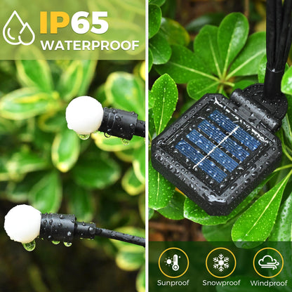 PATIOPIA Solar Garden Lights, 80 LED Firefly Garden Lights Solar Outdoor, Solar Lights for Outside Sway by Wind,Outdoor Solar Lights Waterproof for Yard Patio Pathway Decoration (8 Pack)