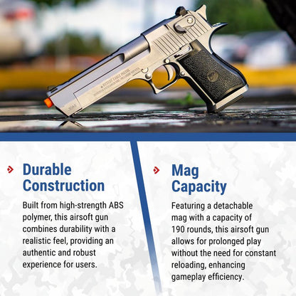 Desert Eagle 50Ae Spring Pistol, Black- ClamSpring Pistols, 200-260 FPS