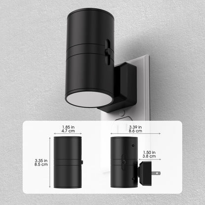 Briignite Night Lights Plug into Wall, Modern LED Night Light Plug in, Dusk to Dawn Sensor, Soft White 3000K, 0-100LM Adjustable Brightness, Dimmable NightLight for Hallway, Bedroom, Stairway, 2 Pack