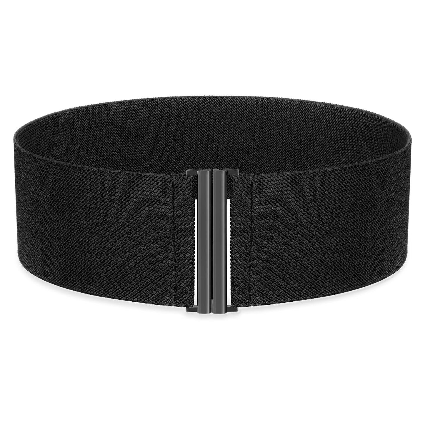 SANSTHS Women Wide Elastic Belts for Dresses Corset Waist Belts Ladies Cinch Belts Thick Stretchy Waistband,black,S