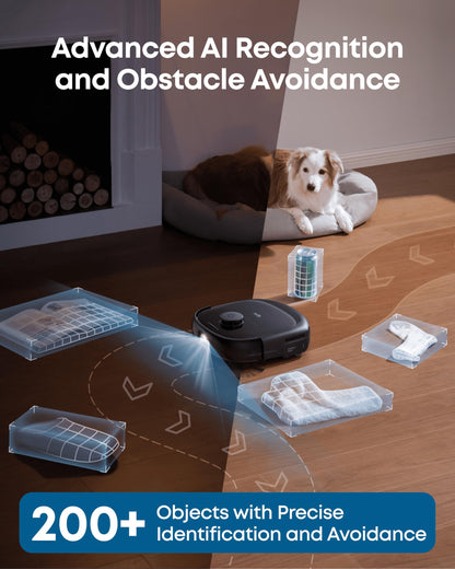 eufy Robot Vacuum E25, HydroJet System with Roller Mop, 20,000 Pa Turbo Suction, All-in-One Robot Vacuum and Mop Combo, Edge-to-Corner Cleaning, Zero-Tangle Design, AI Obstacle Avoidance (Upgraded)