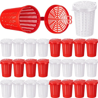 Blushtier 20 Pcs Fishing Bait Cage Trap Fish Lure Feeder Basket Holder Plastic Bait Bucket for Crawfish Minnow Shrimp Earthworm Crab Carp Catfish Traps Cast Net