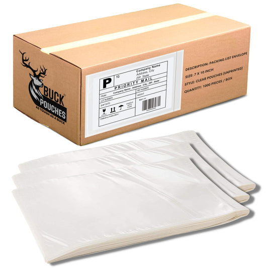 100 Pack 7"x10" Shipping Label Sleeves – Clear Self-Adhesive Packing Slip Pouches, Waterproof Packing List Envelopes – Ideal for Shipping Documents, Mailing Labels, Invoices & Packing Slips