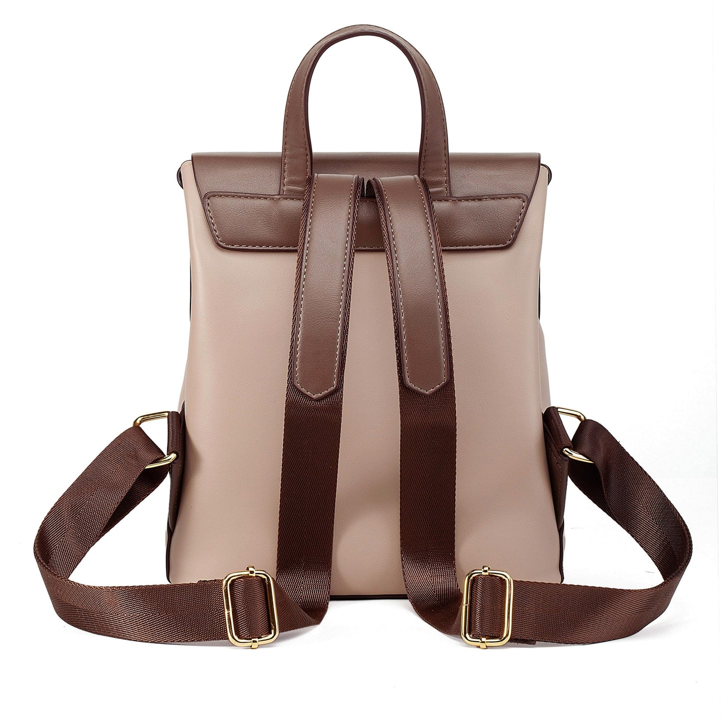 Chillpaper Small Leather Backpack Purse - Women's Retro Cute Kawaii Mini Backpack with Bowknot Charm (Vintage Brown Leather)
