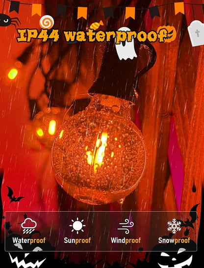 G40 LED Orange Halloween String Lights Outdoor, 25Ft Orange Hanging String Lights with 27 Bulbs for Halloween Thanksgiving Indoor Outdoor Party Chirstmas Festival Haunted House Decor