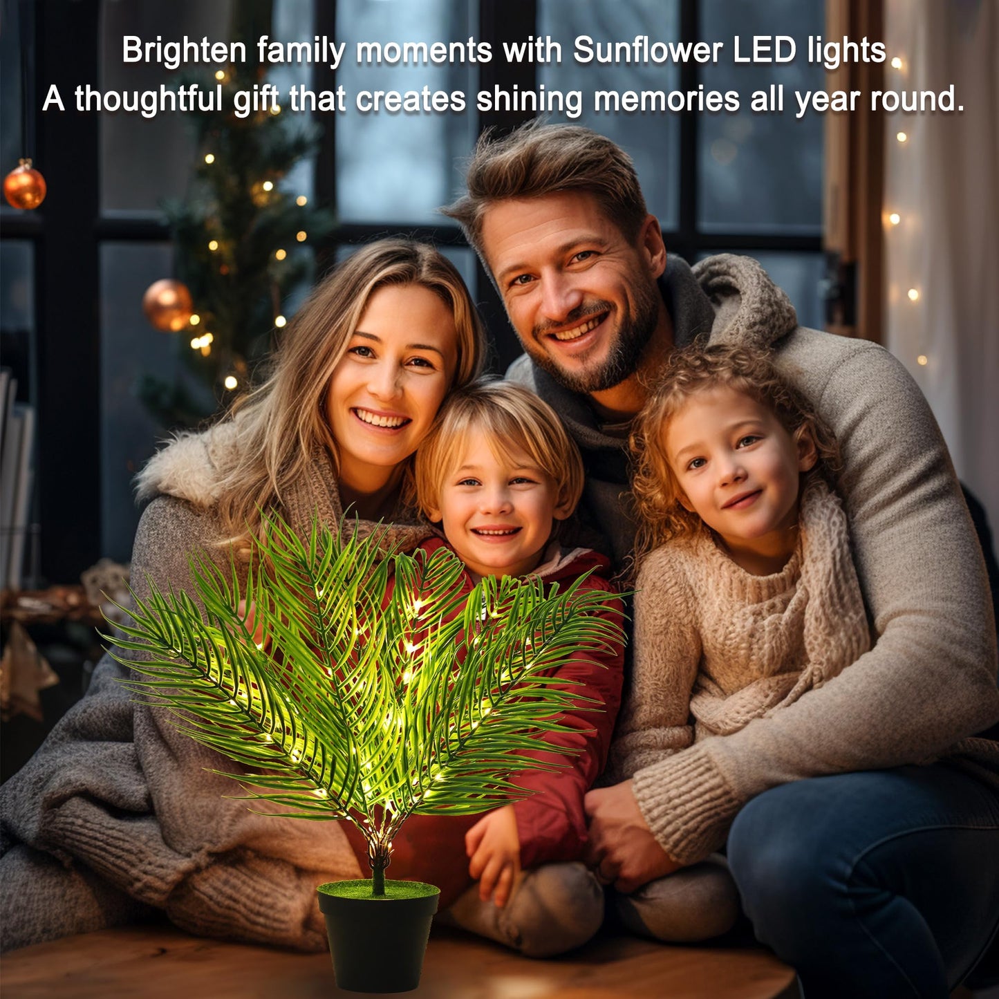 hibeauti 19.6" Artificial Twinkling Tree Light, USB & Battery Operated LED Plant Lamp for Bedroom Office Bar Office Party Decor, Ideal Christmas Birthday Mothers Day Housewarming Gifts for Men Women