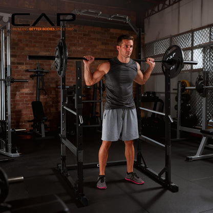 CAP Barbell Multi Use Power Rack, White