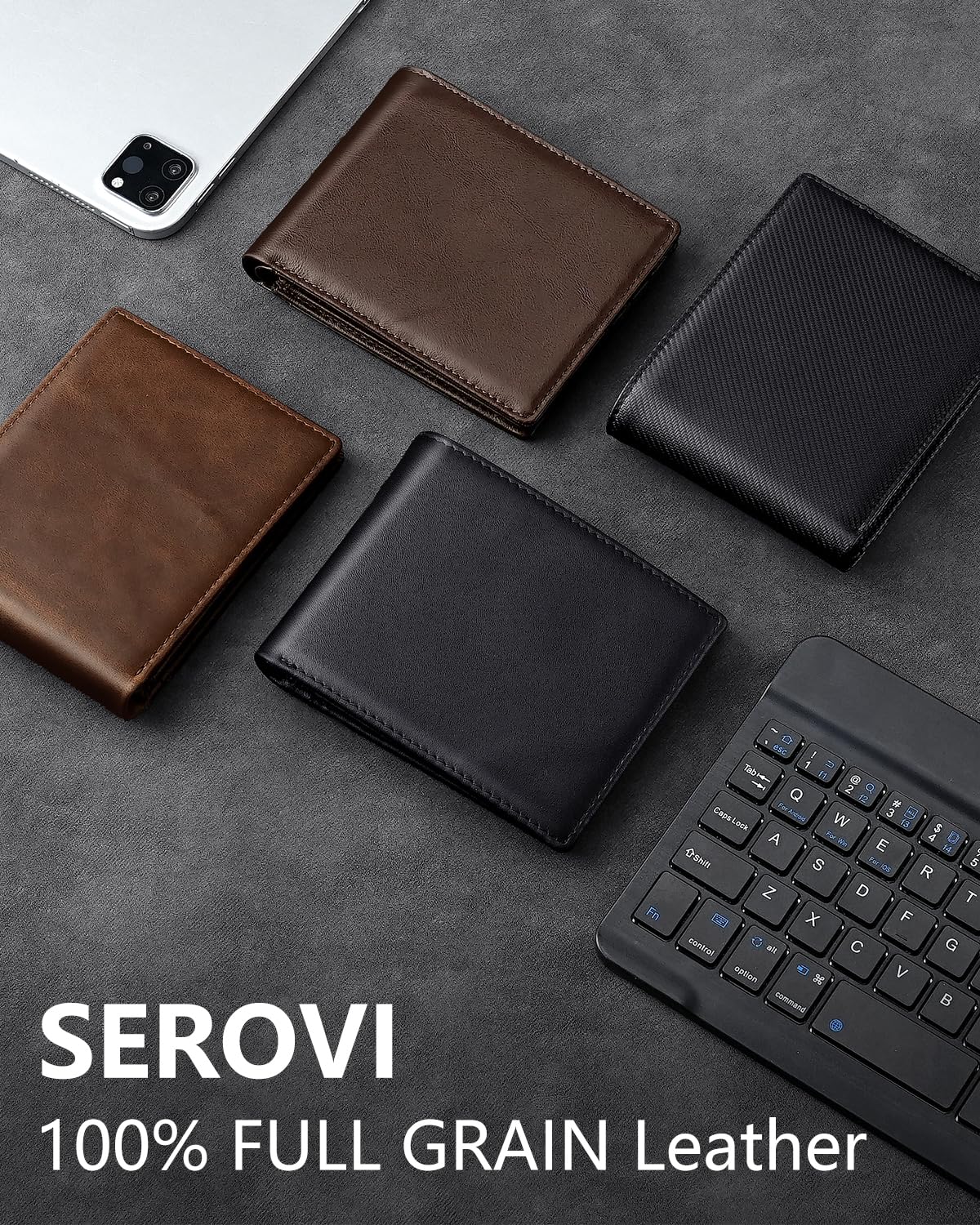 Genuine Leather Wallet for Men Bifold RFID Blocking Wallets with 12 Card Slots, 2ID Window & 2 Cash Pocket - Includes Gift Box (Coffee Brown)