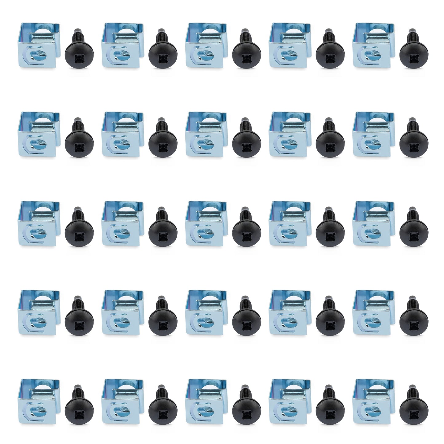 StarTech.com 10-32 Server Rack Screws - 50 Pack - Network Rack Screws and Clip Nuts for Rack Mount Server Cabinet or Enclosure , TAA (CLPSCRW1032)