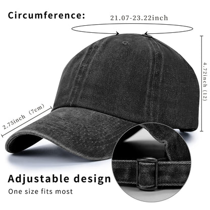 Baseball Cap Unisex Vintage Washed Distressed Cap,Retro Adjustable Dad Hats,Baseball Hat for Men Women