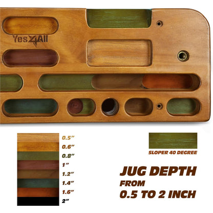 YES4ALL Climbing Fingerboard Premium - Espresso