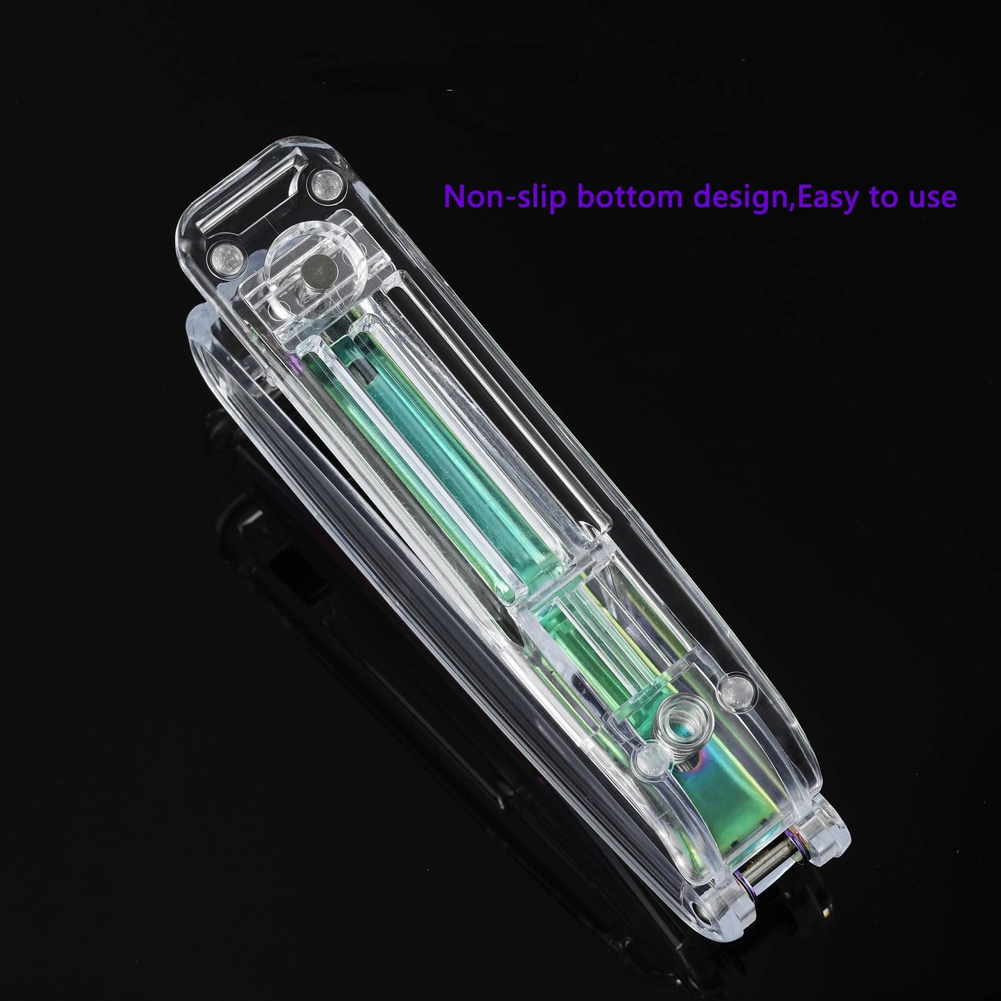 SEAKOS Acrylic Originality Stapler,Fashion Transparent Shape,Office and Home Student Stapler,Quality Spring,Durable Acrylic,Free 1000 26/6 Staples,(Multicolor)