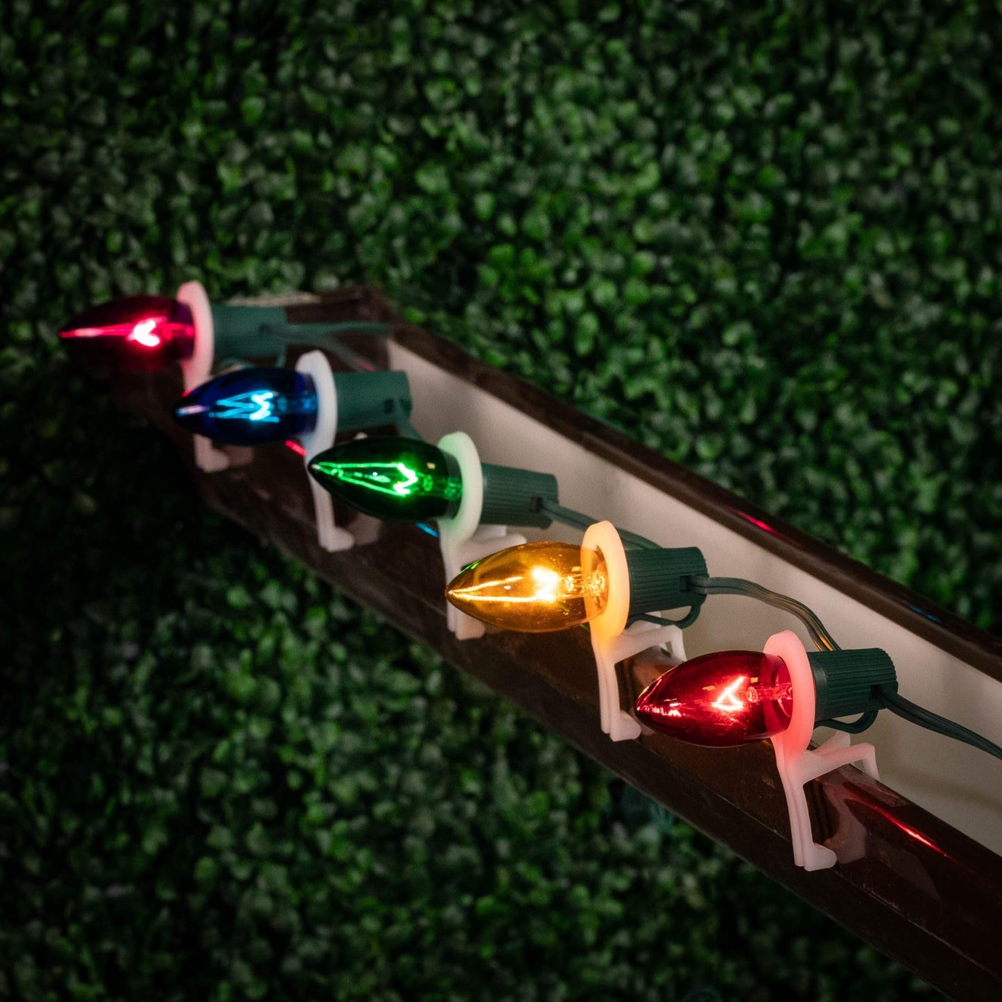 Novelty Lights Incandescent Christmas Replacement Bulbs - Indoor/Outdoor Individual Bulbs for Christmas Tree, Display, & More - C9/E17 Intermediate Base, 7 Watt Lights (Multi, 25 Pack)