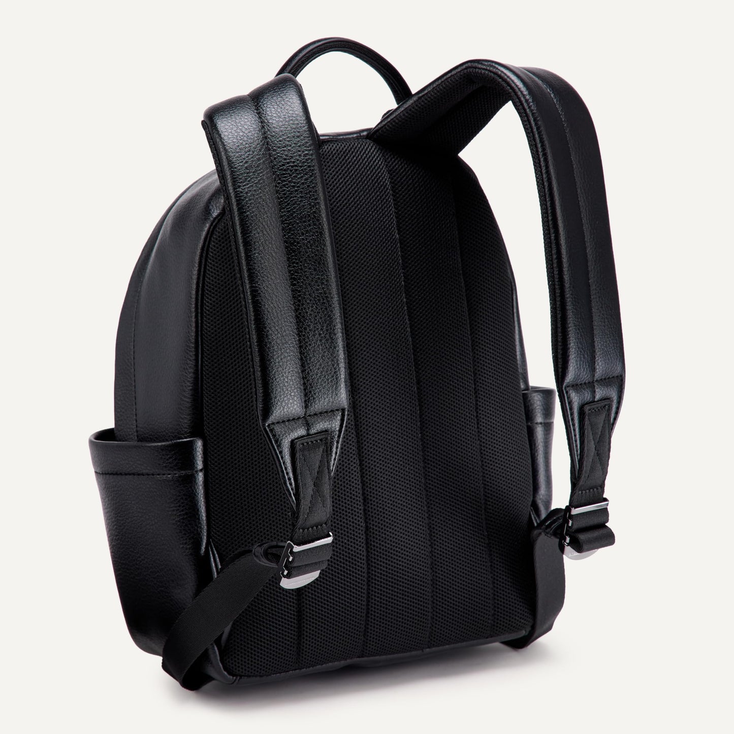 Amazon Essentials Women's Faux Leather Small Backpack Bag, Black, One Size