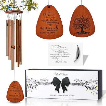 32 Inch Memorial Wind Chimes Outdoor, Sympathy Gifts for Loss of Loved One, Memorial Gifts for Loss of Mom, Sympathy Wind Chimes for Mother, Father, Brother, Sister