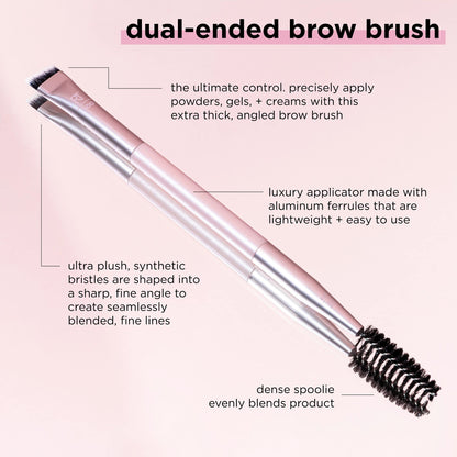 Real Techniques Eye Shade & Blend Makeup Brush Trio, For Eyeshadow & Liner, Makeup Tools for Shaping & Grooming Brows, Defined Makeup Look, Synthetic Bristles, Vegan & Cruelty-Free, 3 Count