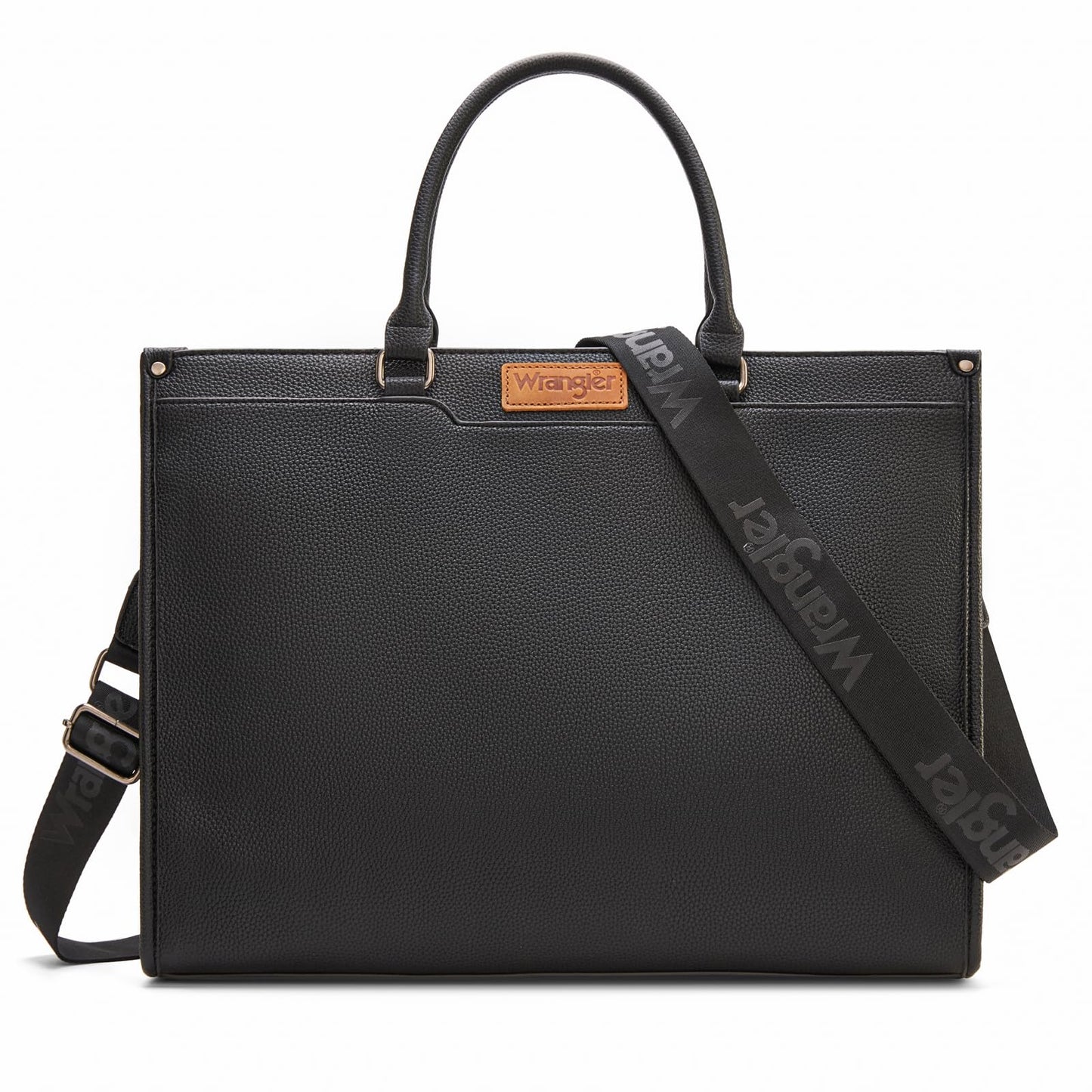 Wrangler Laptop Tote Bag for Women Western Style Work Crossbody Bag with Top Handle AR-WG389-8119BK