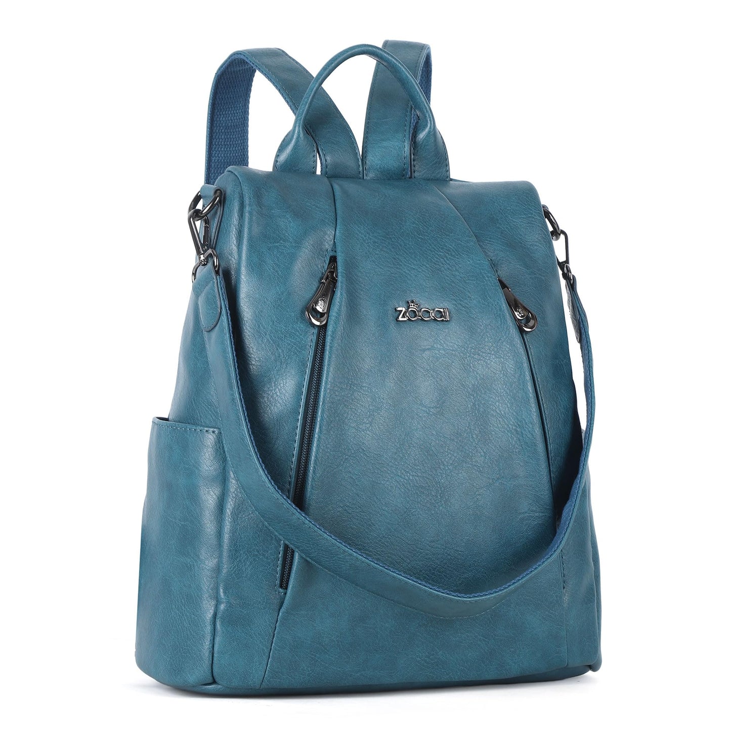 ZOCAI Backpack Purse for Women Medium Anti-Theft Backpacks Purses Design Leather Shoulder Bags with Removable Strap