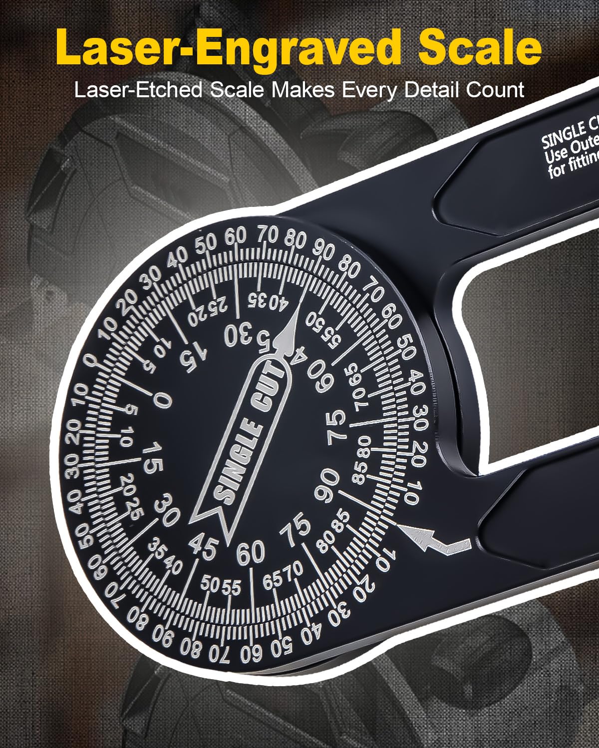 Anyongora 7.2" Miter Saw Protractor Angle Finder, CNC Aluminum Miter Gauge with Laser Engraved Scales, Precision Tool for Carpentry, Crown Molding & Construction, 5.3oz Ultra-Lightweight Portable