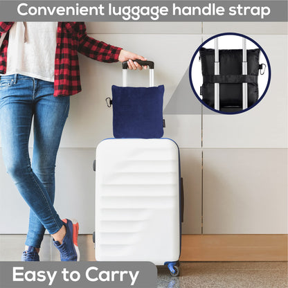 Well Traveled - 2 in 1 Fleece Travel Blanket with Stuffable Pillowcase for Air Travel - Convenient Design for Easy, Comfy Travel