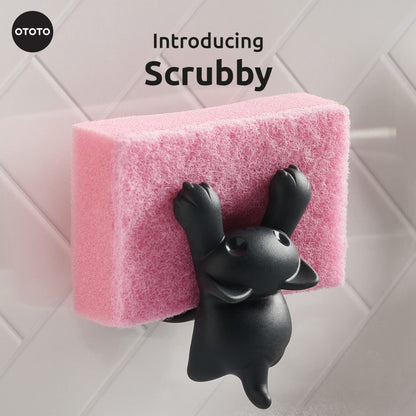 OTOTO Cute Sponge Holder for Kitchen Sink - Dishwasher Safe Organizer, Compact Sink Accessories, Dish Sponge Holder
