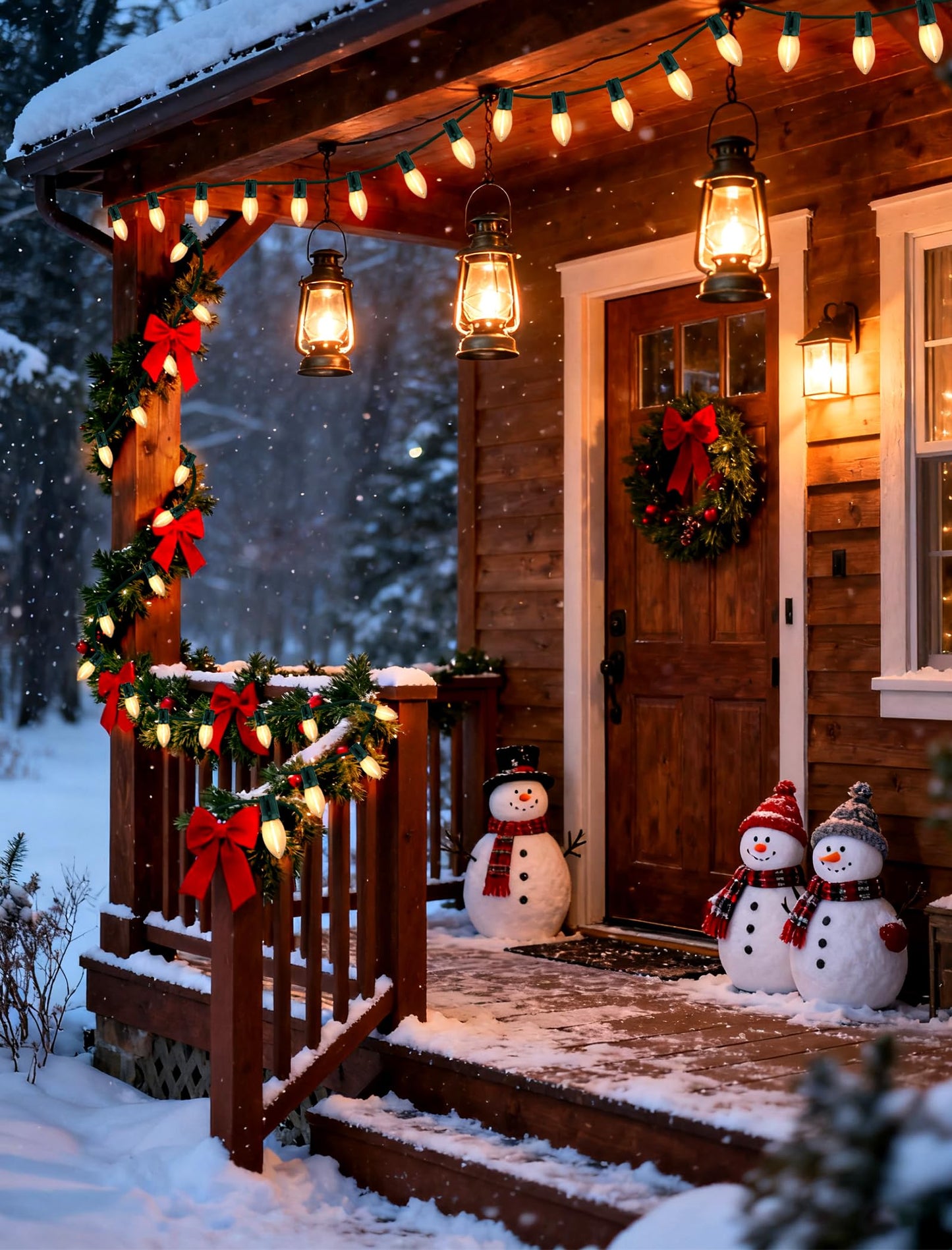 Adirxon C9 Christmas Lights Outdoor 25FT - Commercial Grade LED String Lights with 25 Warm White Bulbs, UL Certified, Waterproof & Connectable for Xmas, Holiday, Yard, Roofline Decor (Green Wire)