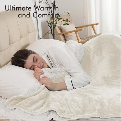 Heated Blanket Electric Blanket Twin Size, Fast Heating & Overheating Protection, Ultra Soft Heated Throw Blanket Twin Size with 5 Heating Levels & 10 Hours Auto Off, 62"x84", White