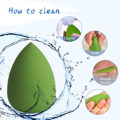 COSTICA Makeup Sponge Set Blender, Beauty Sponge Makeup Blender Flawless for Liquid - Multi Colored 4 pcs Rose Series