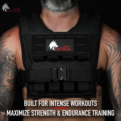 Wolf Tactical Men Weighted Vest - 35 LB Strength Training Tactical Weight Vest Tan