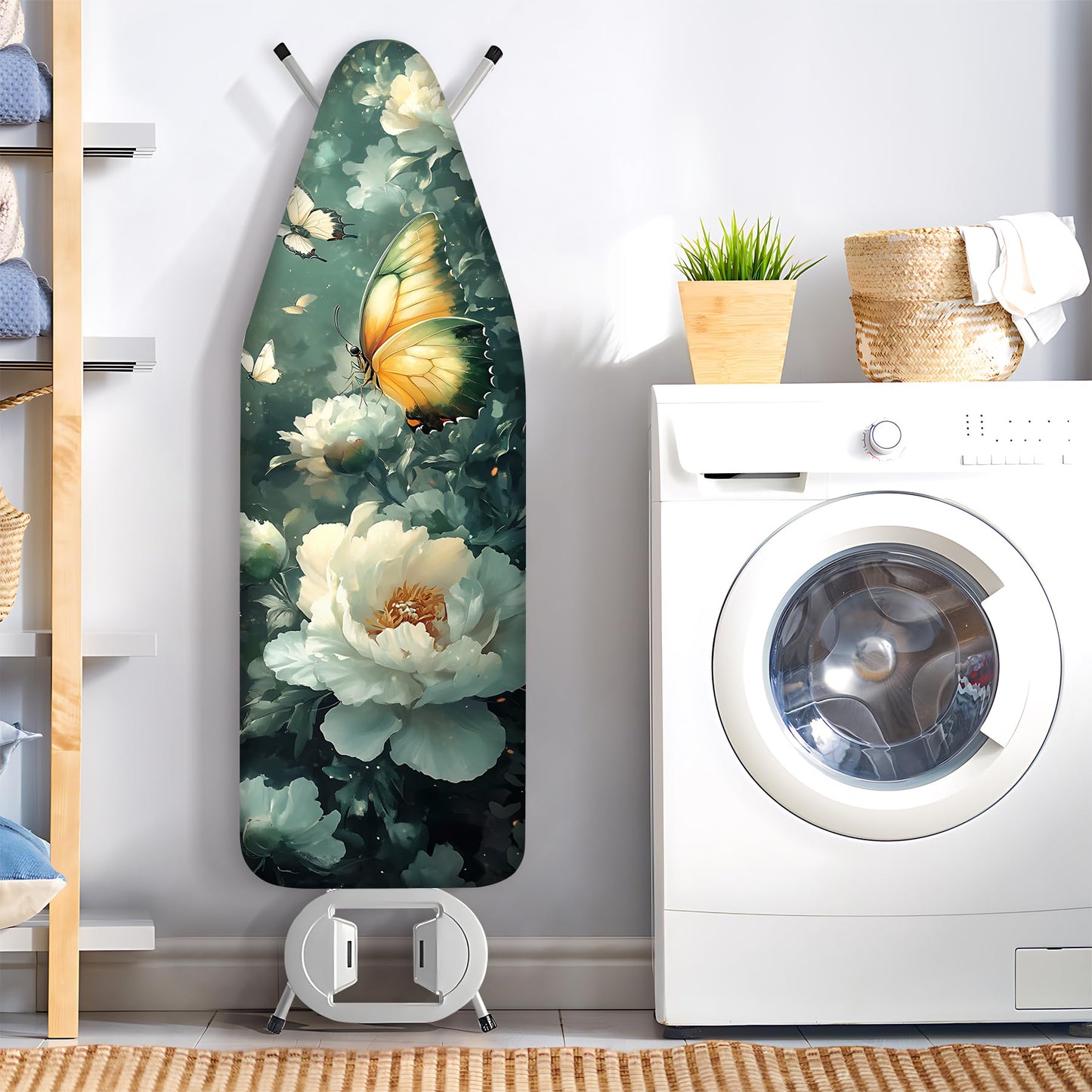 Ironing Board Cover for Crafting, Flat Decoration with Elastic Edge Standard Size, Perfect for Home Laundry Room, Ideal Gift for Craft Enthusiasts (Butterfly, 18" x 49")